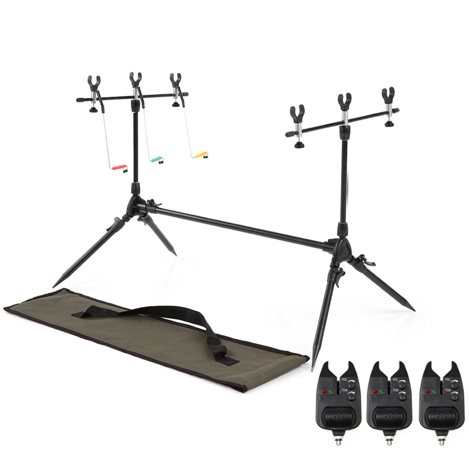 Lixada 3-in-1 Fishing Rod Pod  - đánh giá và giá Fish Alarm