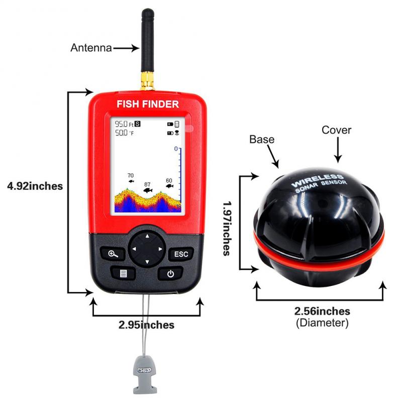 Portable Depth Fish Finder wit - đánh giá và giá Fishing Depth Finder