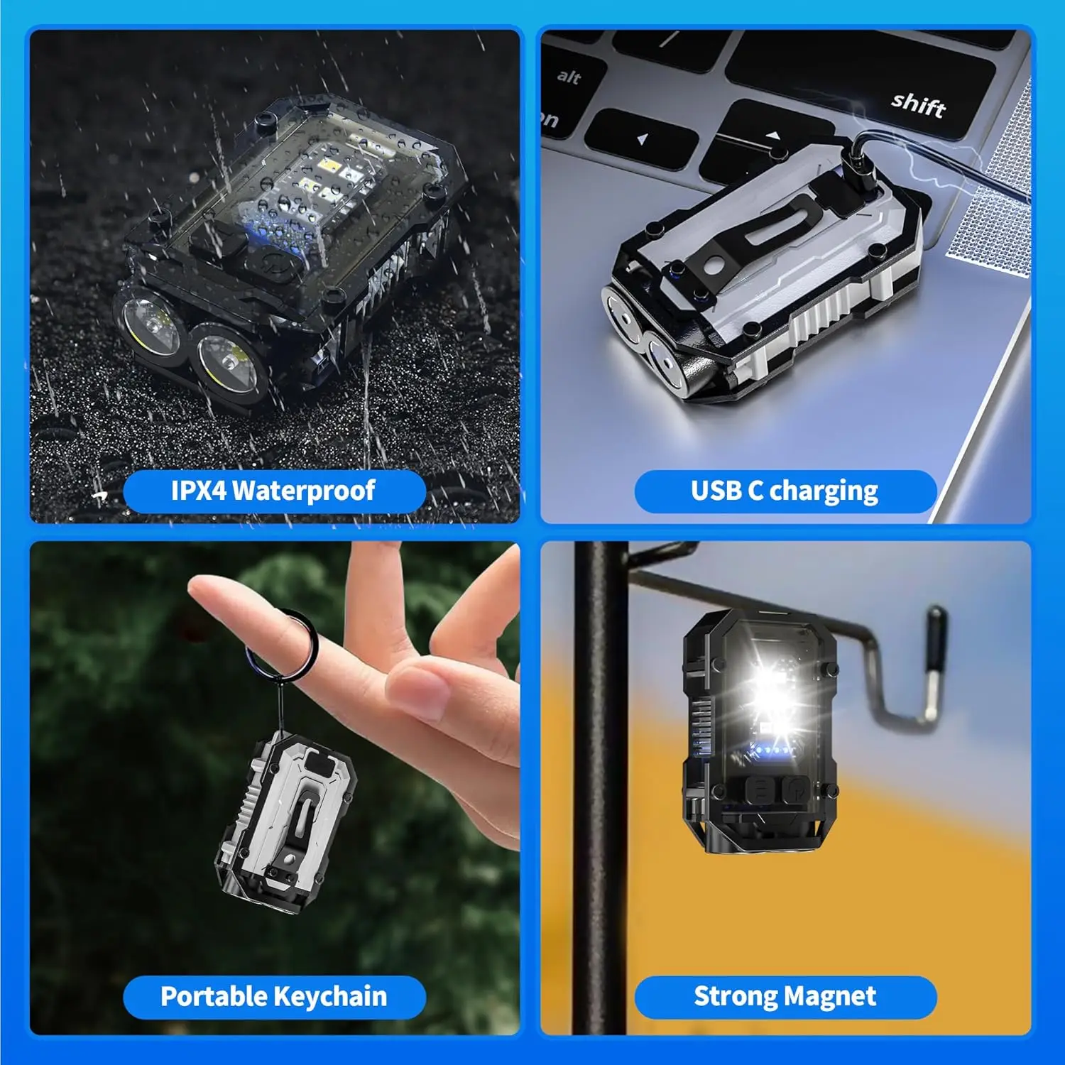 Mini COB Keychain Flashlight,C - đánh giá và giá Fishing Light